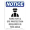 Signmission OSHA Sign, Hard Hat And Eye Protection With Symbol, 10in X 7in Rigid Plastic, 7" W, 10" H, Portrait OS-NS-P-710-V-13229 - alternate 1